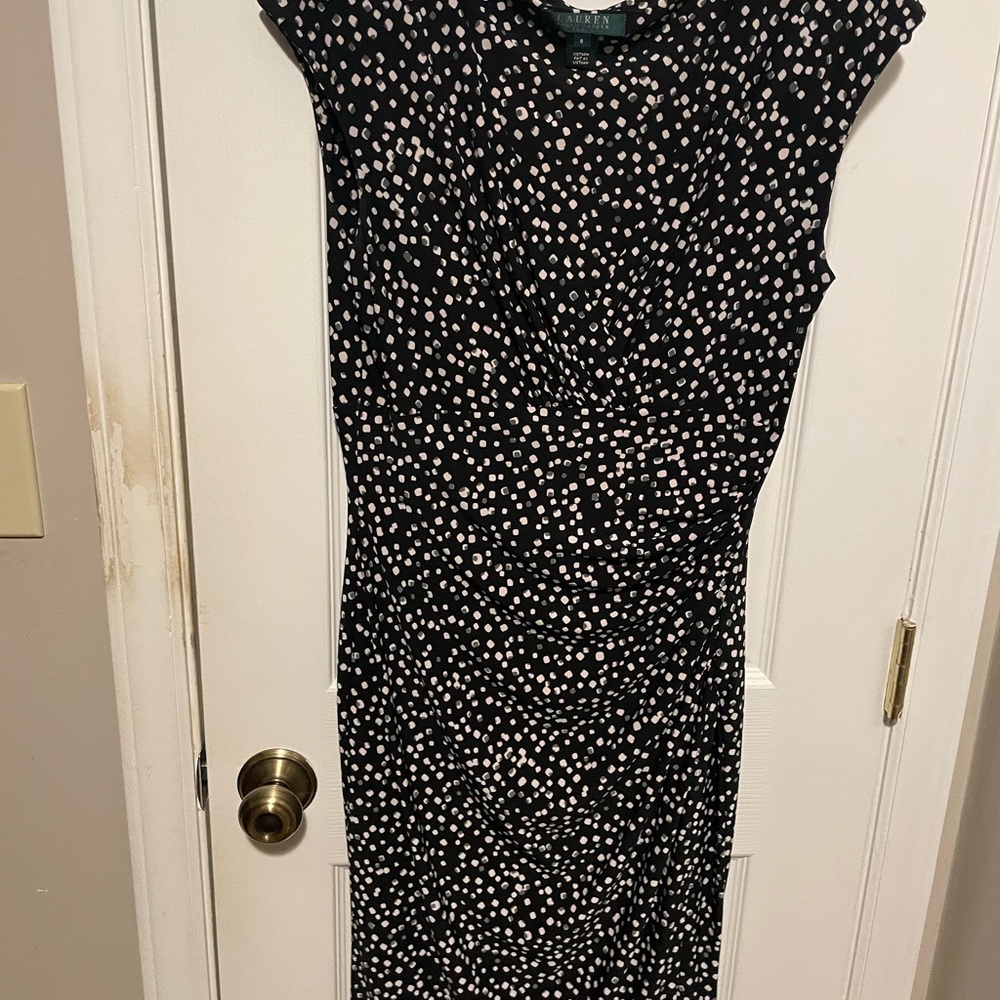 Lauren Ralph Lauren Black and White Sheath Dress